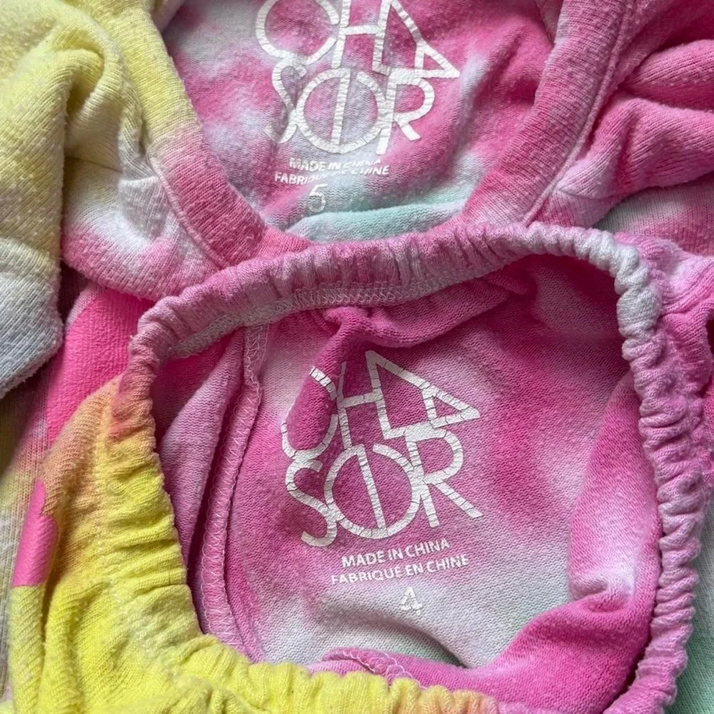 Kids Chaser Tie Dye Set Lightning Bolt Hearts size 4 5
